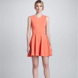 Coral DVF Fit Flare Mini Skater Dress